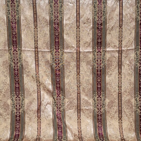 CROSCILL Shower Curtain Dover Manor Gold Green Maroon Formal Jacquard 68 x 73 - Picture 7 of 10